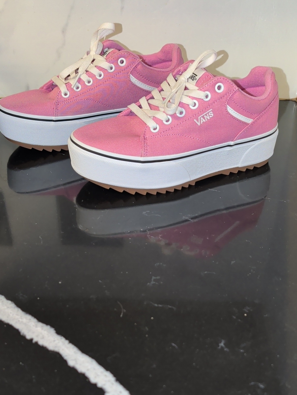 Vans® Seldan ST Platform Lace Up Sneakers Size 8 Like New - Picture 5 of 11